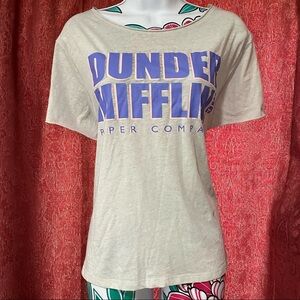 The Office Gray T Shirt Dundee Mifflin Purple